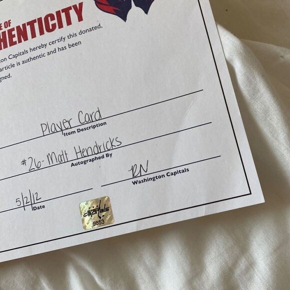 Matt Hendricks Player Card‎ - Picture 5 of 5